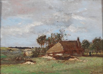 Landscape with Farmhouse by Rudolf Ribarz